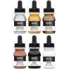 Set 6 encres métalliques Ink Acrylic Liquitex