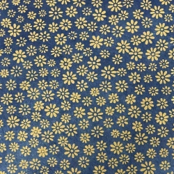 Fleurs d'été marine et brun 50x75cm