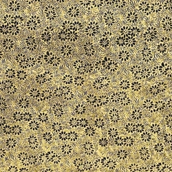 Fleurs noires sur doré 50x75cm