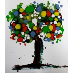 Atelier-Live de Fred : l'Arbre de Vie aux peintures Vitrail et Céramique