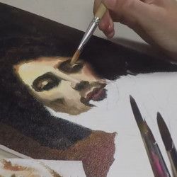 Un portrait de Delacroix à l'huile