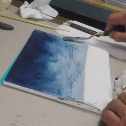 Peindre un ciel tourmenté au couteau