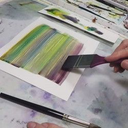 Les reflets à l'aquarelle : les mouvements de l'eau