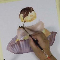 Une religieuse au chocolat à l'Aquarelle