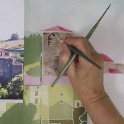 Les techniques de peinture sur soie :  La peinture epaissie