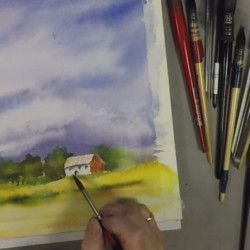 Composer et peindre un ciel du Nord à l'Aquarelle
