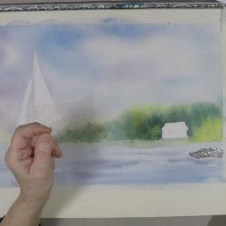 Un voilier en Bretagne à l'aquarelle Episode 01