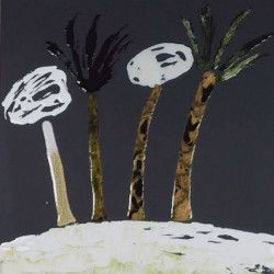 Palmiers du désert blanc en Mixmédia