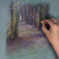 Travailler avec une boîte de pastel Les sous-bois pastel Rembrandt