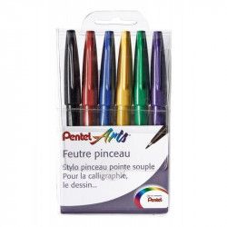 Feutre pinceau Funny Set de 6 - Pentel Arts
