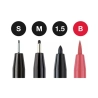 Feutre Pitt Artist Pen Lettering Set de 4 Couleur Rouge/Noir - Faber Castell