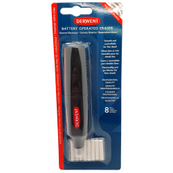 Gomme électrique + 8 gommes de recharges, Derwent