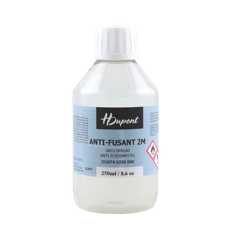 Anti-fusant H DUPONT Pour Soie - Flacon 250 Ml - À Base D'Eau - Stoppe La Diffusion De Peinture