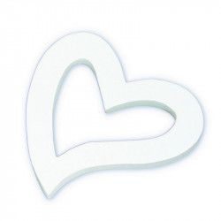Déco cœur contour sexy blanc en papier mâché - Décopatch