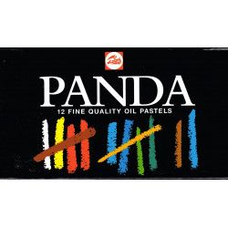 Coffret de 12 pastels à l'huile Panda - Talens