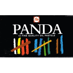 Coffret de 12 pastels à l'huile Panda - Talens