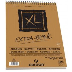 Bloc Croquis Canson XL Extra Blanc 90g