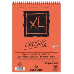 Bloc Croquis Canson XL spirale 90g A2 60F 