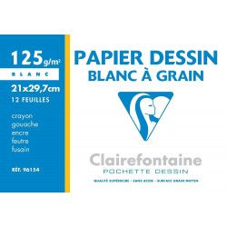 Pochette Papier Dessin à Grain 125g