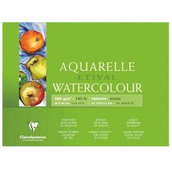 Bloc Aquarelle Etival Grain Torchon Encollé 4 côtés 300g