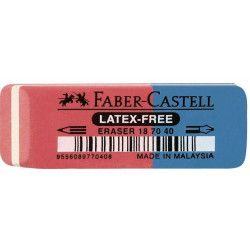 Gomme caoutchouc Faber Castell Rose et bleue