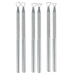 Set de 6 mirettes affutées manche alu