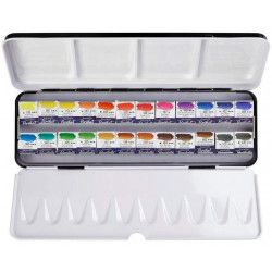 Aquarelle Brehat - Boîte métal 24 demi-godets