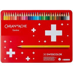 Crayons Swisscolor aquarellables Caran d'Ache x30