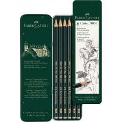 Set 6 Crayons Graphite Castell 9000