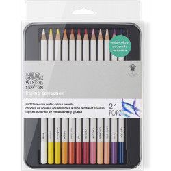Crayons de couleurs aquarellables Winsor & Newton x24