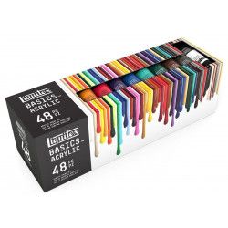 Coffret de 48 tubes de peinture Acrylique Liquitex Basics 22ml