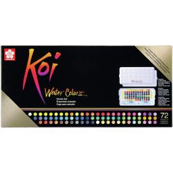 Boite 72 couleurs aquarelles Koi