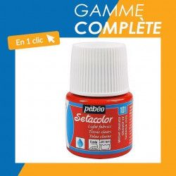 Gamme complète Peinture Pebeo Setacolor Tissus clairs 45ml