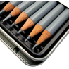 Set Crayons graphites Winsor et Newton boite métal x6