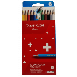 Set de Crayons Swisscolor Aquarelle Caran d'Ache x12