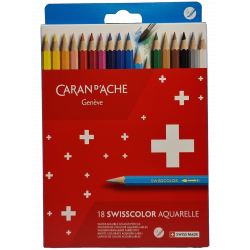 Set de Crayons Swisscolor Aquarelle Caran d'Ache x18