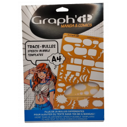 GABARIT TRACE BULLE COMICS/MANGA MODÈLE A - GRAPH'IT