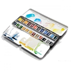 Coffret de 24 1/2 godets d'aquarelle extra-fine - Winsor & Newton