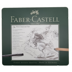 Coffret Pitt Charcoal 24 pièces