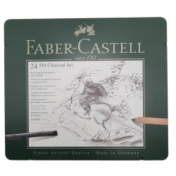 Coffret Pitt Charcoal 24 pièces