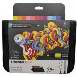 Marqueur Promarker Brush set 24 Etudiant Designer - Winsor & Newton