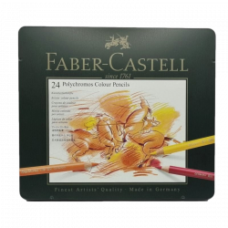 Coffret de 24 crayons de couleurs polychromos - Faber-Castell