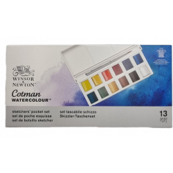 Boîte Sketcher aquarelle fine 12 1/2 godet Cotman - Winsor & Newton