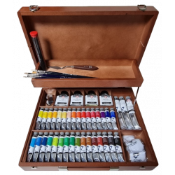 Huile Van Gogh - Coffret bois superior 34 x 20ml + accessoires