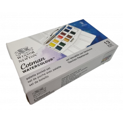 Boîte aquarelle fine 12 1/2 godet Pocket Plus Cotman - Winsor & Newton