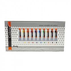 Coffret de 10 tubes de peinture à l'huile diluable à l'eau - Cobra Study 40ml
