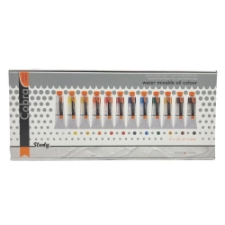 Coffret de 12 peintures à l'huile diluable à l'eau 20ml - Cobra Study