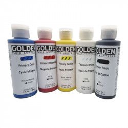 set de 5 couleur acrylique 118ml - Golden Fluid