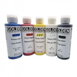 Pack primaire de 5 couleurs acrylique 118ml - Golden Fluid
