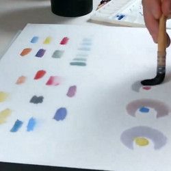 Les gris colorés en Aquarelle